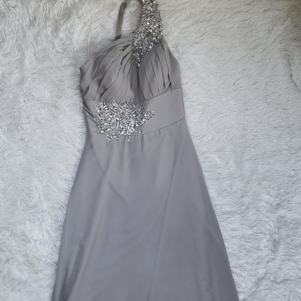 Silver long elegant dress!